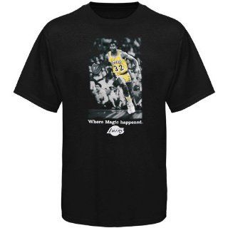 Los Angeles Lakers Magic Johnson "Where Magic Happened" T Shirt 2XL  Sports & Outdoors