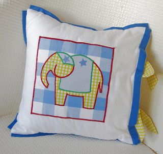 circus elephant applique cushion by gettymops