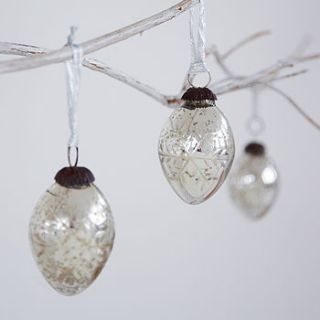 antique glass snowflake christmas bauble by paper high