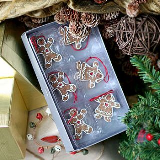 glittery gingerbread men by pippins gifts and home accessories