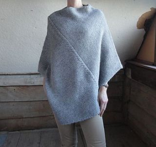 cable stitch poncho by new scotland