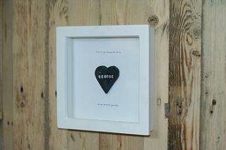 personalised framed love heart by ditto