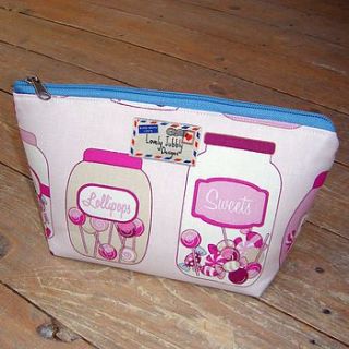 sweet jar lollipop cosmetic toiletry wash bag by lovely jubbly