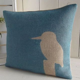 ' kingfisher ' cushion by rustic country crafts