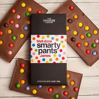smarty pants exam congratulations chocolate by quirky gift library