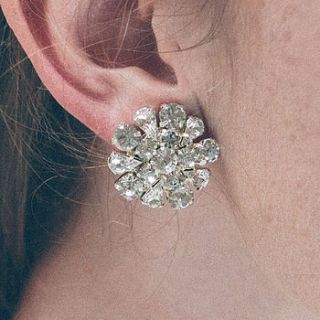 lana clip on crystal bridal earrings by debbie carlisle