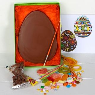 large chocolate easter egg decorating kit by chocolate by cocoapod chocolate