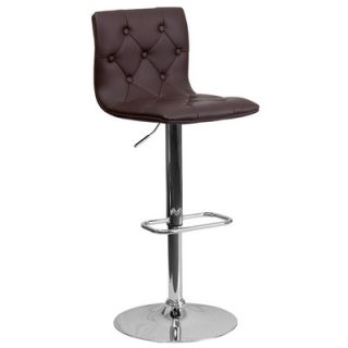 FlashFurniture Contemporary Tufted Vinyl Adjustable Height Bar Stool CH 11208