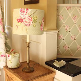 english rose floral lampshade by pins and ribbons