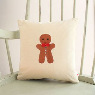 gingerbread man cushion by miss shelly designs