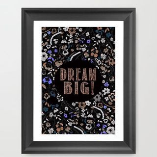 a4 dream big inspiration print by nikki strange
