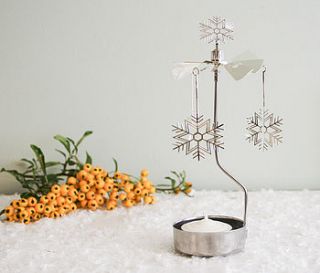 rotary tea light spinning 'snowflake' by bonnie and bell