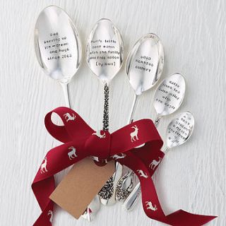 personalised silver plated spoon by the cutlery commission