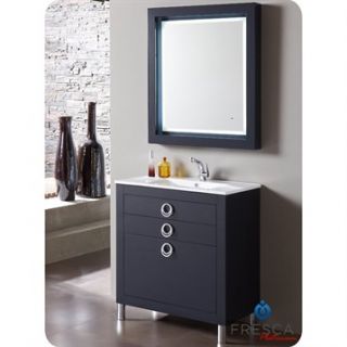 Fresca Platinum Due 32 Glossy Cobalt Modern Bathroom Vanity
