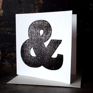 ampersand letterpress card by do you punctuate?