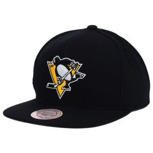Pittsburgh Penguins Mitchell and Ness NFL Wool Solid Snapback Cap