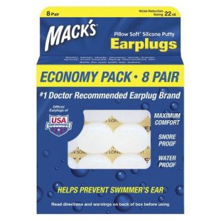 Macks Pillow Soft Silicone Putty Earplugs   8 Count