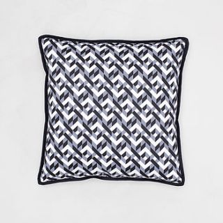 geometric chains screen printed cushion by the pattern guild