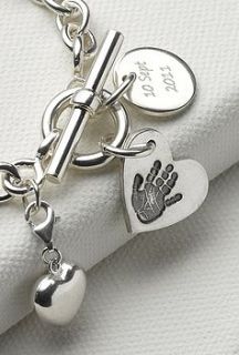 personalised birth day bundle toggle bracelet by touch on silver