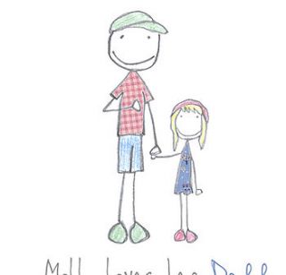 personalised 'daddy' card by violet pickles