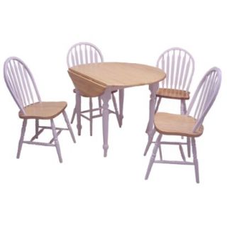 Target Dining Table Set TMS Arrowback Drop Leaf 5 Piece Set White