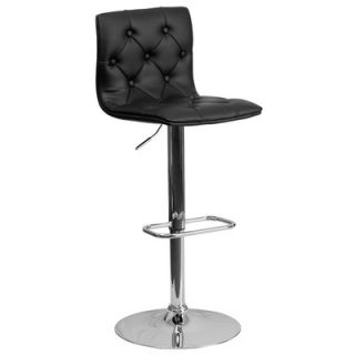 FlashFurniture Contemporary Tufted Vinyl Adjustable Height Bar Stool CH 11208