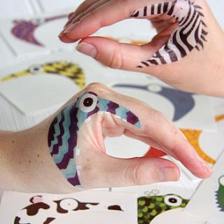 animal or monster hand temporary tattoos by the 3 bears one stop gift shop