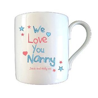 personalised 'love you grandma / nanny' mug by sleepyheads
