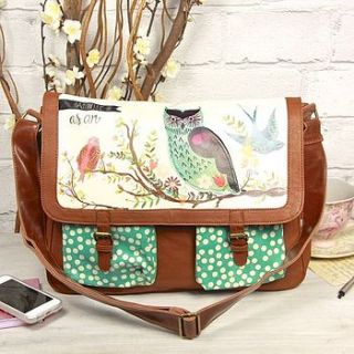 'as wise as an owl' satchel by lisa angel homeware and gifts