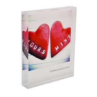 'yours & mine' acrylic block by a.musing