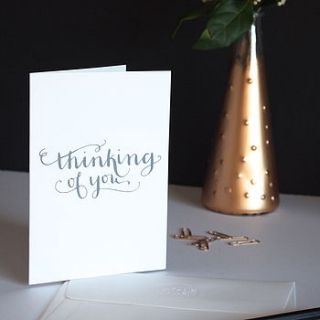 thinking of you letterpress card by nataliepower