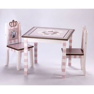 CoCaLo Baby Daniella Kids 3 Piece Square Table and Chair Set
