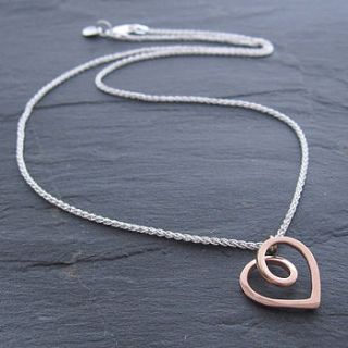 eternal heart rose gold pendant by emma kate francis