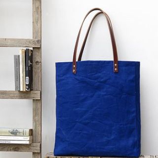 oversized tote, electric blue by emmieshop