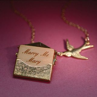 personalised mini love letter necklace by maria allen boutique