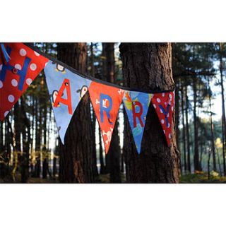 boy's personalised bunting by oskar & catie