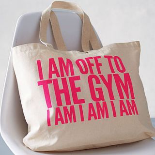 'off to the gym' bag by hey holla