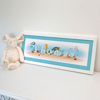 personalised under the sea name by lillypea event stationery