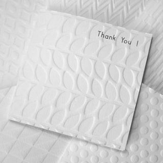 handmade embossed small thank you cards by linokingcards