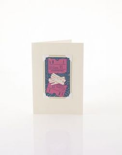art deco greetings card fashion by vintage playing cards