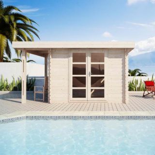 Moderna Solid Wood Pool House and Garden Shed