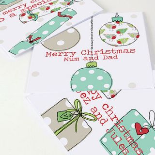 personalised illustrated christmas card by lucy sheeran