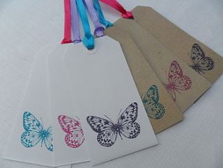 six butterfly gift wishing tree tags by yatris home and gift