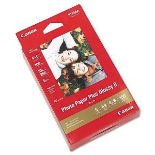 Canon Products   Canon   Photo Paper Plus Glossy II, 69 lbs., 4 x 6, 100 Sheets/Pack   Sold As 1 Pack   Gives your images the look and feel of a traditional photograph.   Vivid colors with a high quality glossy finish.   