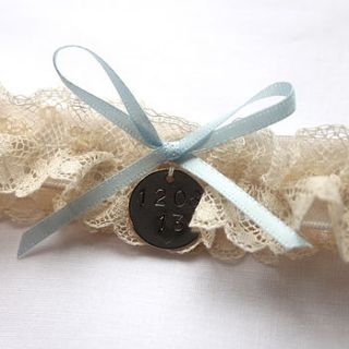 personalised vintage lace garter by faulkner & carter london