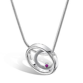 ruby halo pendant by shona jewellery