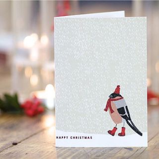 pack of four christmas cards by laura versus illustration