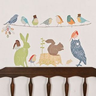 forest critters wall stickers by anna&sally