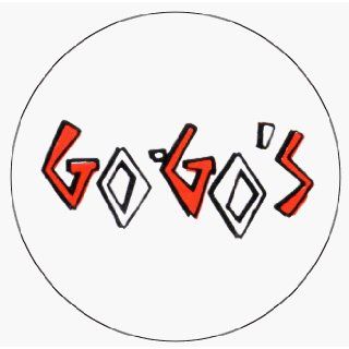 The Go Go's   Logo (Red And White)   1 1/2" Button / Pin Clothing