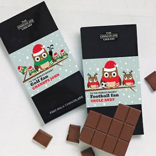 sport lover's christmas chocolate bar by quirky gift library